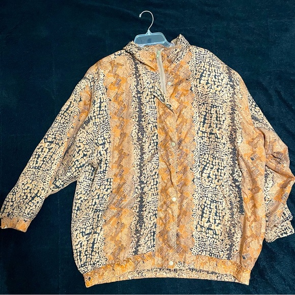 Vintage Oversized MultiPattern Sporty Jacket - Picture 1 of 9